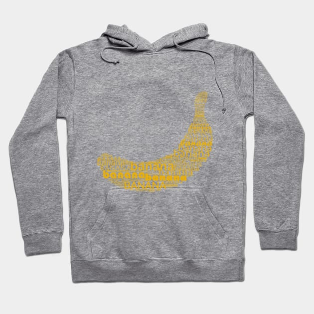 Typographic banana Hoodie by hedehede